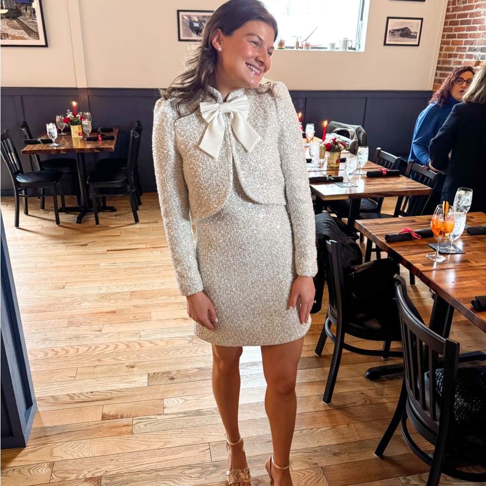 Alice + Olivia Mini Dress & Jacket with Bow Detail